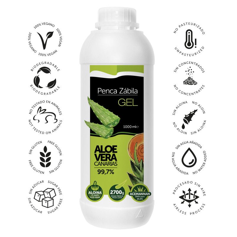 Aloe Vera Gel Penca Zabila 1000 ml - 99.7 % 2 - Penca Zábila 