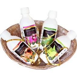 Cesta Regalo 3 Jugos + Gel Aloe Vera puro 4x 300ml 1 - Penca Zábila